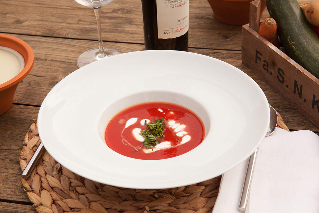 Gebratene Tomatensuppe und gegrillter Käse