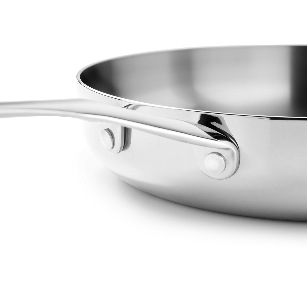 8-inch Natural Fry Pan In 5-ply brushed stainless steel » NUCU® Cookware &  Bakeware