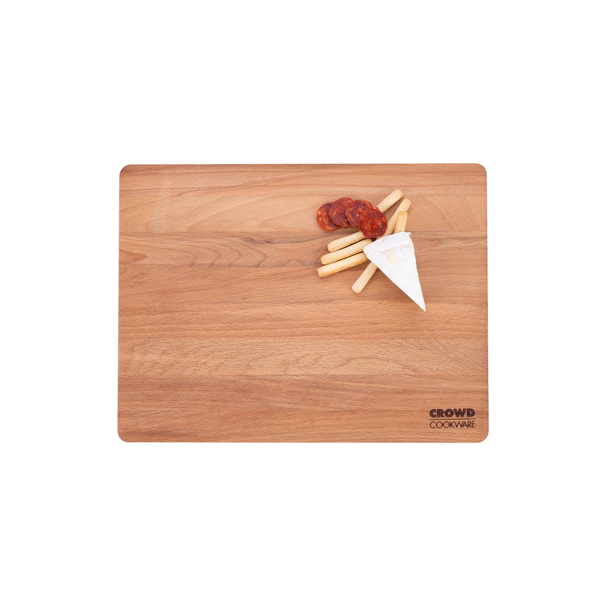 Crowd Cookware – Steamed Beech wood cutting board – With handy grips ...