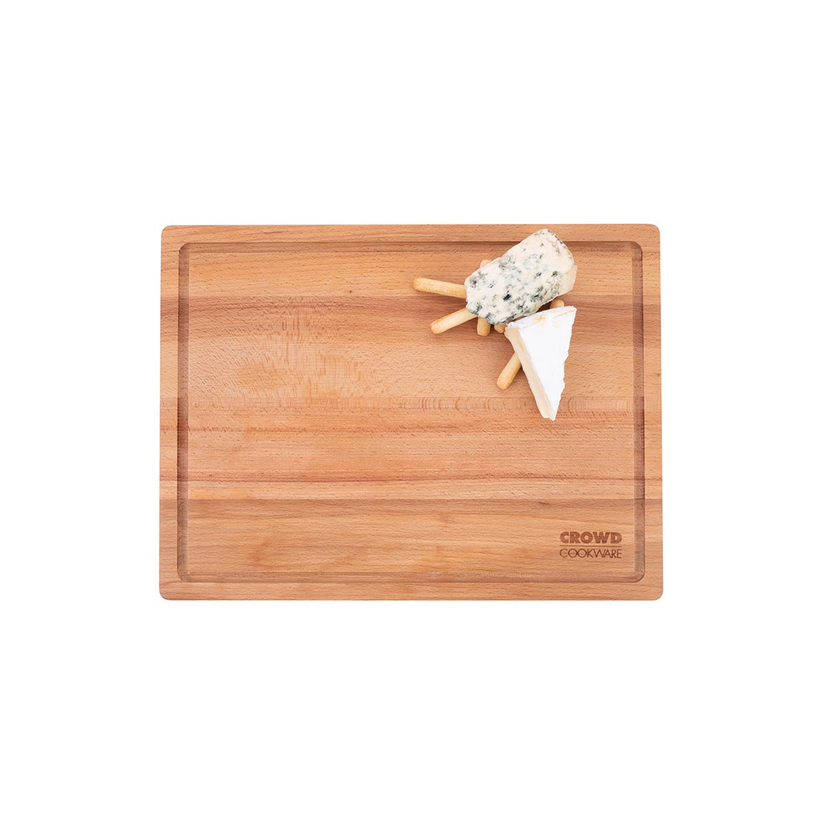 Crowd Cookware – Steamed Beech wood cutting board – With Juice Groove ...