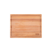 Rectangular Square Beech wood cutting board 40x30 cm with integrated juice groove and crowd cookware logo product image