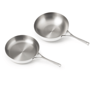 The Naked Titanium Frying pan set 5-ply - 24 & 28 cm / 9" & 11"