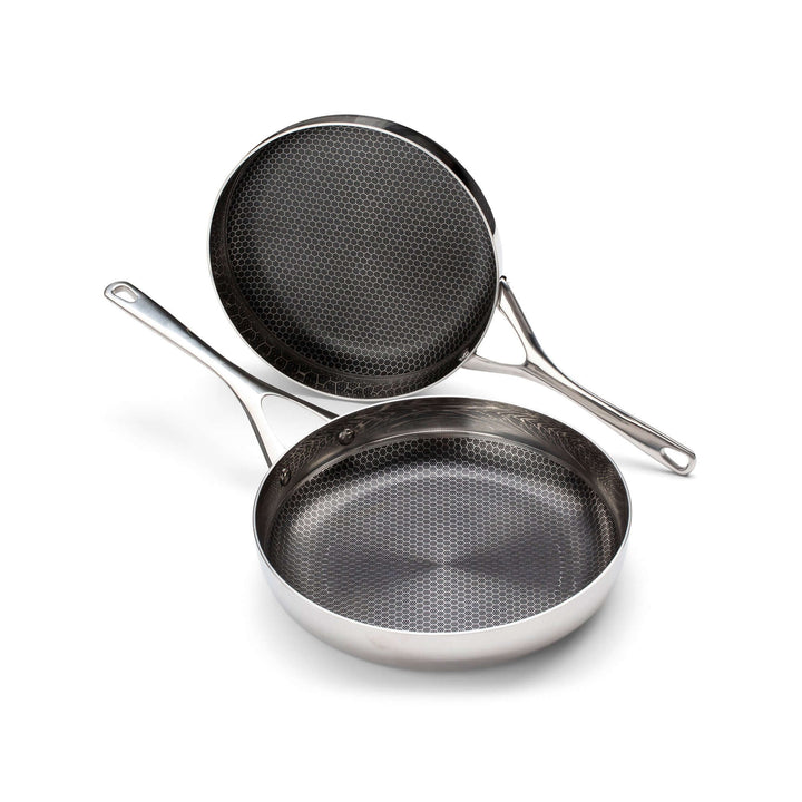 The Blackbeard Stainless Steel Frying pans - 24 + 28 cm / 9" + 11"