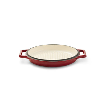 The Tasman Recycled Dutch Oven with Grill lid in Red - Ø29 cm /  11.4"