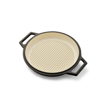 The Tasman Recycled Dutch Oven with Grill lid in Black - Ø29 cm /  11.4"