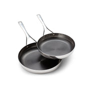 The Blackbeard Stainless Steel Frying pans - 24 + 28 cm / 9" + 11"