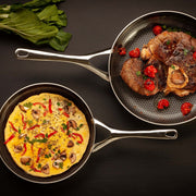 The Blackbeard Stainless Steel Frying pans - 24 + 28 cm / 9" + 11"