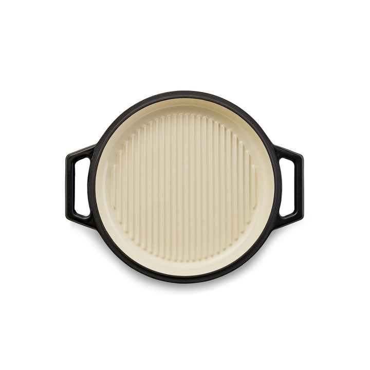 The Tasman Recycled Dutch Oven with Grill lid in Black - Ø29 cm /  11.4"
