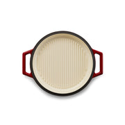 The Tasman Recycled Dutch Oven with Grill lid in Red - Ø29 cm /  11.4"