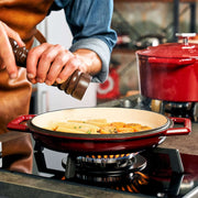 The Tasman Recycled Dutch Oven with Grill lid in Red - Ø29 cm /  11.4"