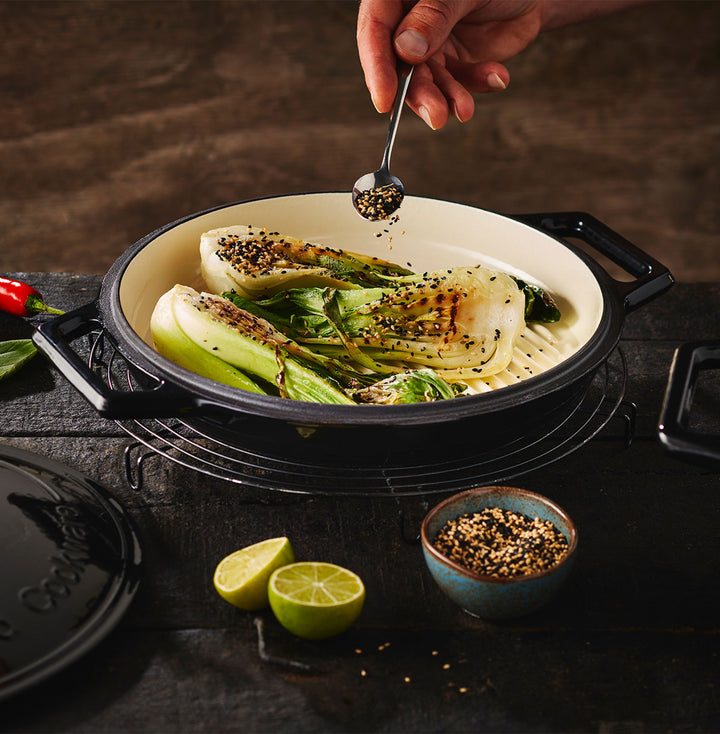 Black Dutch Oven |The Tasman Recycled Dutch Oven and Grill | Crowd Cookware
