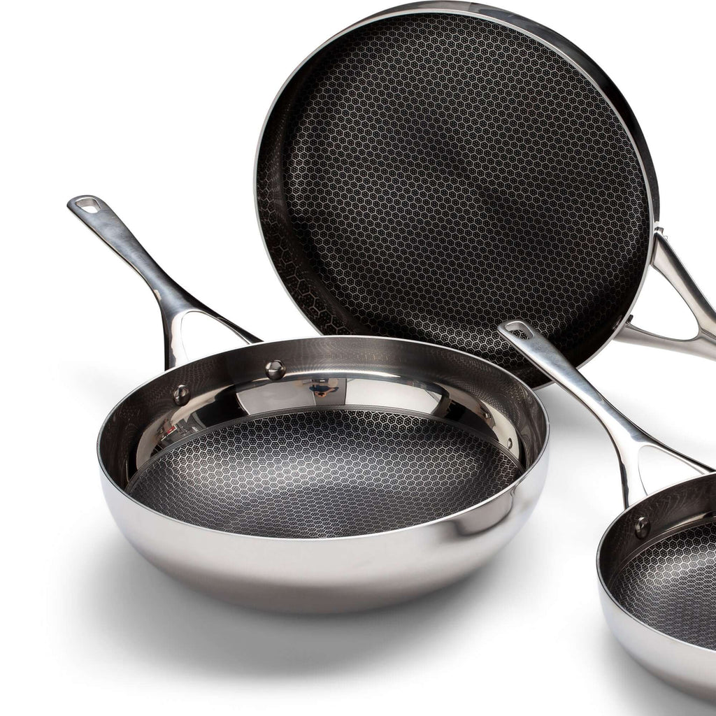 De Blackbeard Roestvrijstalen Koekenpannen en Wok - 24 - 28 cm - Wok ...